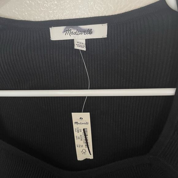 Madewell Wide Rib Long Sleeve Corset Lightweight Sweater Top US Women's XXS New - Picture 4 of 6